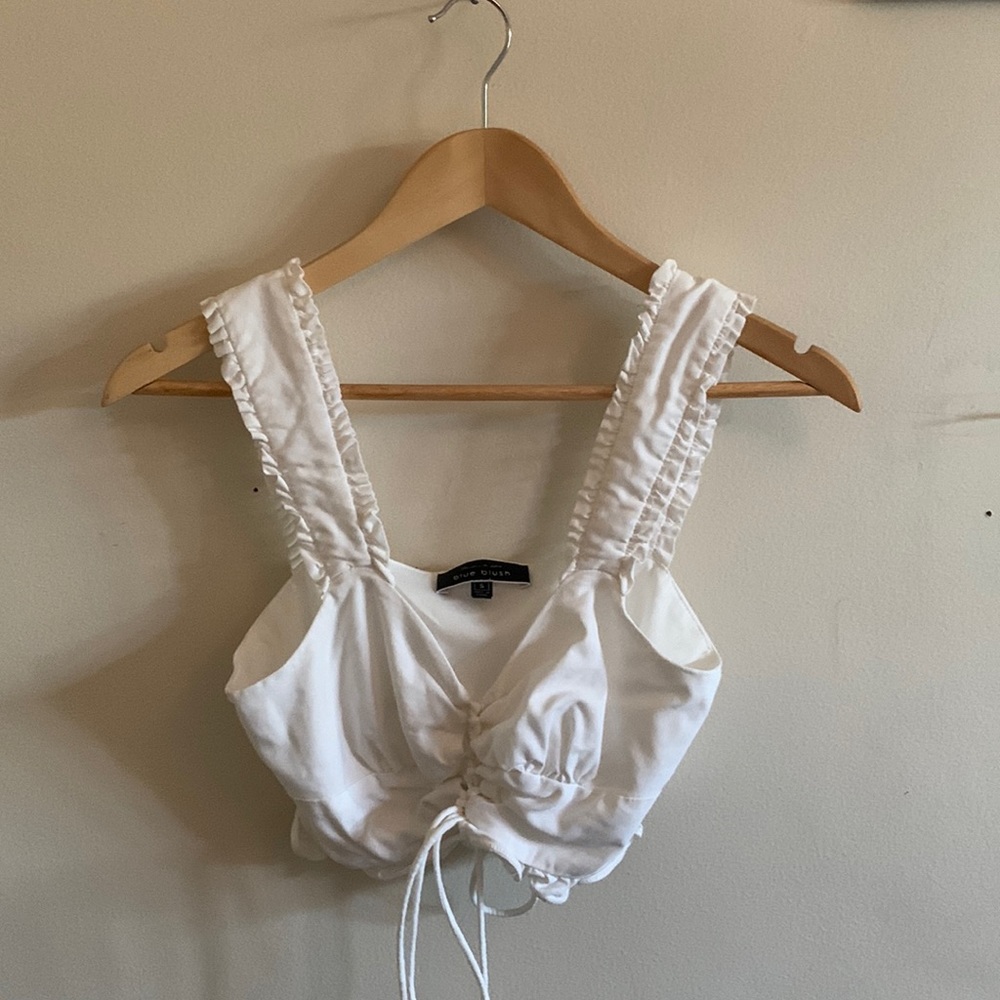 Blue Blush Crop Toppy